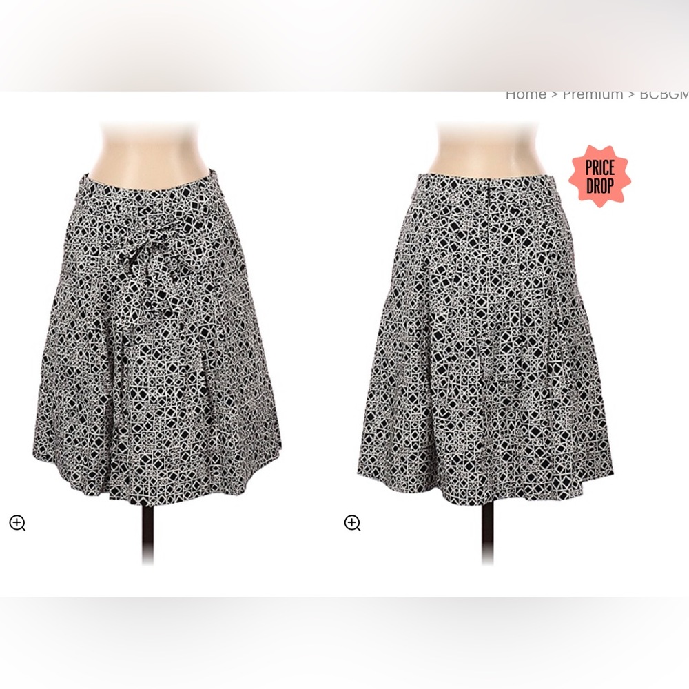 EUC BCBGMaxazria size 2, pleated skirt w/ pockets